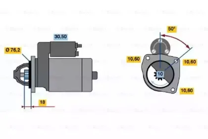 0 986 015 200 BOSCH Стартер 0 986 015 200 BOSCH Стартер