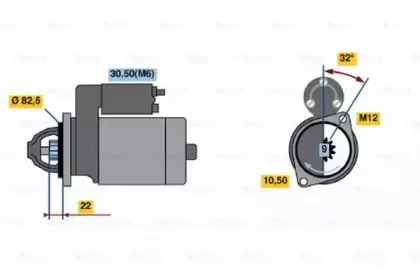 0 986 016 880 BOSCH Стартер 0 986 016 880 BOSCH Стартер