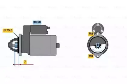 0 986 017 571 BOSCH Стартер 0 986 017 571 BOSCH Стартер