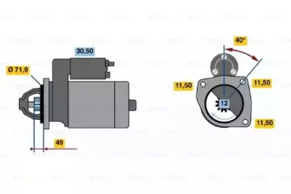 0 986 017 681 BOSCH Стартер 0 986 017 681 BOSCH Стартер