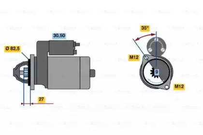 0 986 018 250 BOSCH Стартер 0 986 018 250 BOSCH Стартер