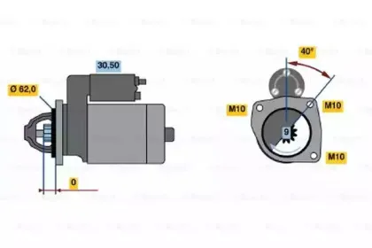 0 986 018 581 BOSCH Стартер 0 986 018 581 BOSCH Стартер