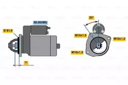 0986019220 BOSCH Стартер 0986019220 BOSCH Стартер