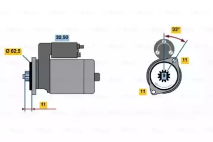 0 986 020 711 BOSCH Стартер 0 986 020 711 BOSCH Стартер