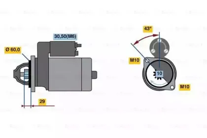0 986 021 800 BOSCH Стартер 0 986 021 800 BOSCH Стартер