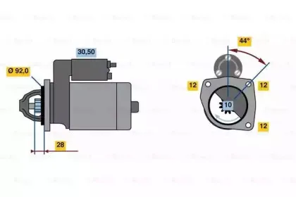 0986023440 BOSCH Стартер 0986023440 BOSCH Стартер