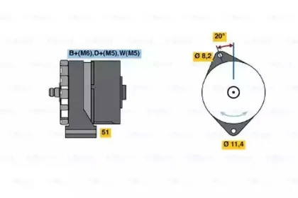 0 986 031 190 BOSCH Генератор 0 986 031 190 BOSCH Генератор