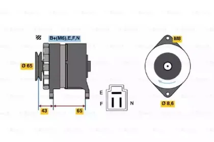 0 986 032 381 BOSCH Генератор 0 986 032 381 BOSCH Генератор