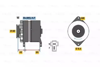 0 986 032 431 BOSCH Генератор 0 986 032 431 BOSCH Генератор