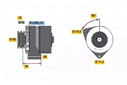 0 986 034 120 BOSCH Генератор 0 986 034 120 BOSCH Генератор