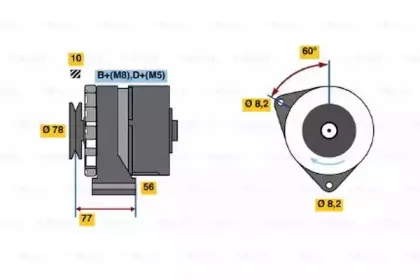 0 986 035 820 BOSCH Генератор 0 986 035 820 BOSCH Генератор