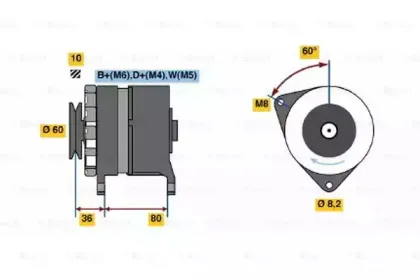 0 986 034 470 BOSCH Генератор 0 986 034 470 BOSCH Генератор
