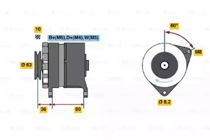 0 986 036 041 BOSCH Генератор 0 986 036 041 BOSCH Генератор