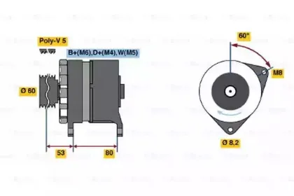 0 986 036 211 BOSCH Генератор 0 986 036 211 BOSCH Генератор
