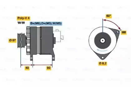 0 986 036 631 BOSCH Генератор 0 986 036 631 BOSCH Генератор