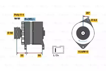 0 986 036 851 BOSCH Генератор 0 986 036 851 BOSCH Генератор