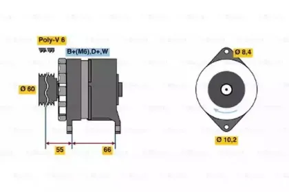 0 986 036 880 BOSCH Генератор 0 986 036 880 BOSCH Генератор
