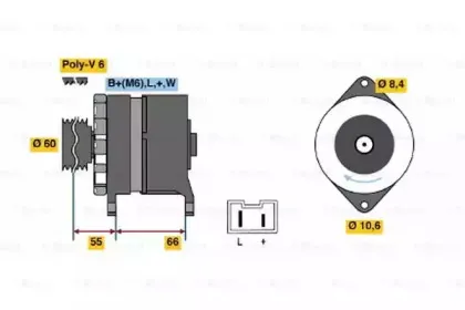 0 986 037 311 BOSCH Генератор 0 986 037 311 BOSCH Генератор