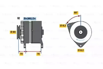 0 986 037 460 BOSCH Генератор 0 986 037 460 BOSCH Генератор