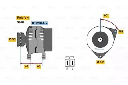 0 986 037 731 BOSCH Генератор 0 986 037 731 BOSCH Генератор