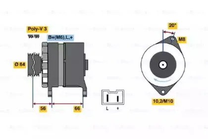 0 986 039 951 BOSCH Генератор 0 986 039 951 BOSCH Генератор