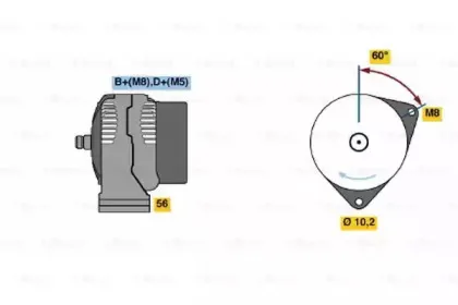 0 986 040 190 BOSCH Генератор 0 986 040 190 BOSCH Генератор