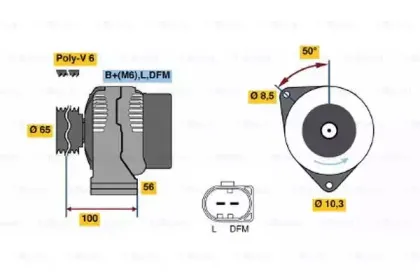 0 986 041 990 BOSCH Генератор 0 986 041 990 BOSCH Генератор