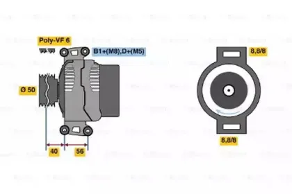 0 986 043 910 BOSCH Генератор 0 986 043 910 BOSCH Генератор
