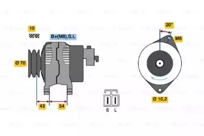 0 986 045 601 BOSCH Генератор 0 986 045 601 BOSCH Генератор