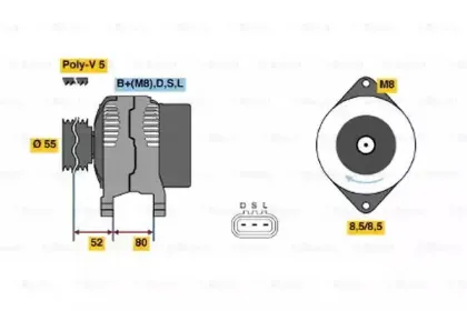 0 986 045 731 BOSCH Генератор 0 986 045 731 BOSCH Генератор