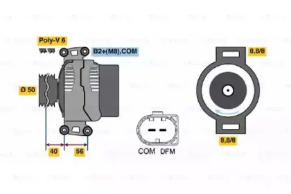 0 986 047 150 BOSCH Генератор 0 986 047 150 BOSCH Генератор