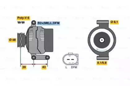 0 986 047 220 BOSCH Генератор 0 986 047 220 BOSCH Генератор