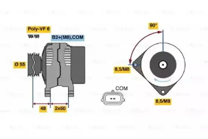 0 986 049 030 BOSCH Генератор 0 986 049 030 BOSCH Генератор