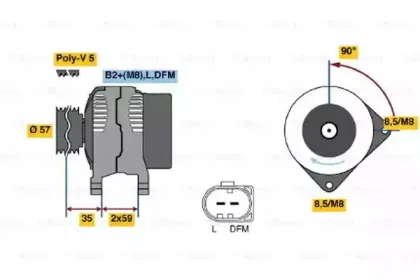 0 986 049 101 BOSCH Генератор 0 986 049 101 BOSCH Генератор