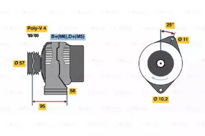 0 986 049 131 BOSCH Генератор 0 986 049 131 BOSCH Генератор