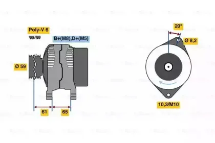 0 986 049 311 BOSCH Генератор 0 986 049 311 BOSCH Генератор