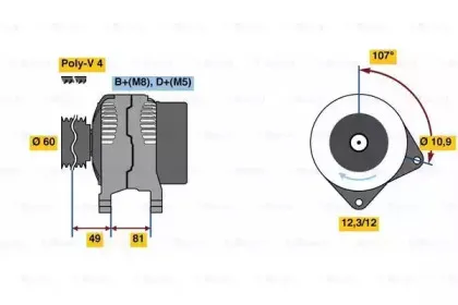 0 986 049 740 BOSCH Генератор 0 986 049 740 BOSCH Генератор