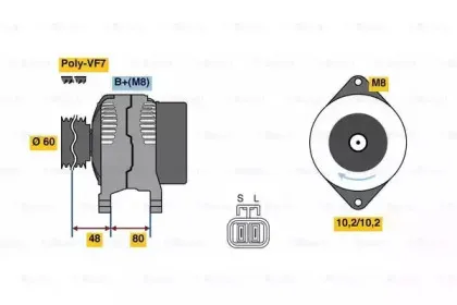 0986049800 BOSCH Генератор 0986049800 BOSCH Генератор