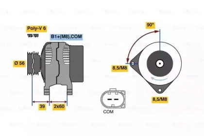 0 986 080 090 BOSCH Генератор 0 986 080 090 BOSCH Генератор