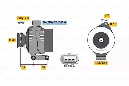 0 986 080 440 BOSCH Генератор 0 986 080 440 BOSCH Генератор