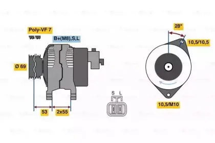 0 986 080 640 BOSCH Генератор 0 986 080 640 BOSCH Генератор