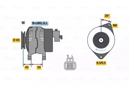 0 986 080 880 BOSCH Генератор 0 986 080 880 BOSCH Генератор