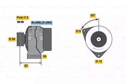 0986080890 BOSCH Генератор 0986080890 BOSCH Генератор