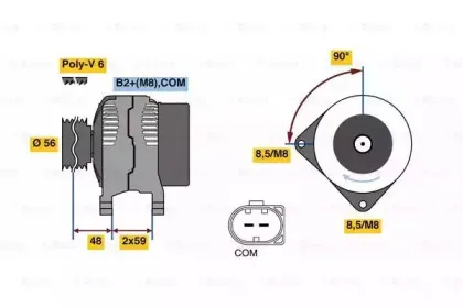 0 986 081 180 BOSCH Генератор 0 986 081 180 BOSCH Генератор