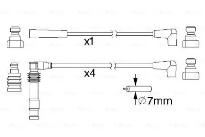 0 986 357 156 BOSCH Комплект проводов зажигания 0 986 357 156 BOSCH Комплект проводов зажигания