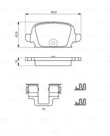 0 986 424 528 BOSCH Комплект тормозных колодок, дисковый тормоз 0 986 424 528 BOSCH Комплект тормозных колодок, дисковый тормоз