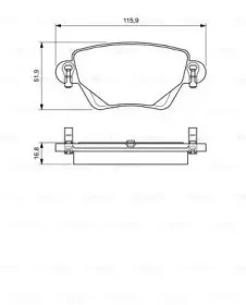 0986424683 BOSCH Комплект тормозных колодок, дисковый тормоз 0986424683 BOSCH Комплект тормозных колодок, дисковый тормоз