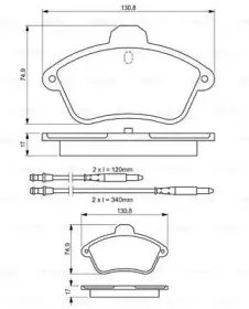 0 986 460 957 BOSCH Комплект тормозных колодок, дисковый тормоз 0 986 460 957 BOSCH Комплект тормозных колодок, дисковый тормоз