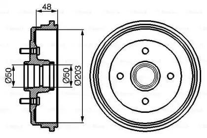 0 986 477 049 BOSCH Тормозной барабан 0 986 477 049 BOSCH Тормозной барабан