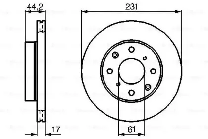 0 986 478 203 BOSCH Тормозной диск 0 986 478 203 BOSCH Тормозной диск